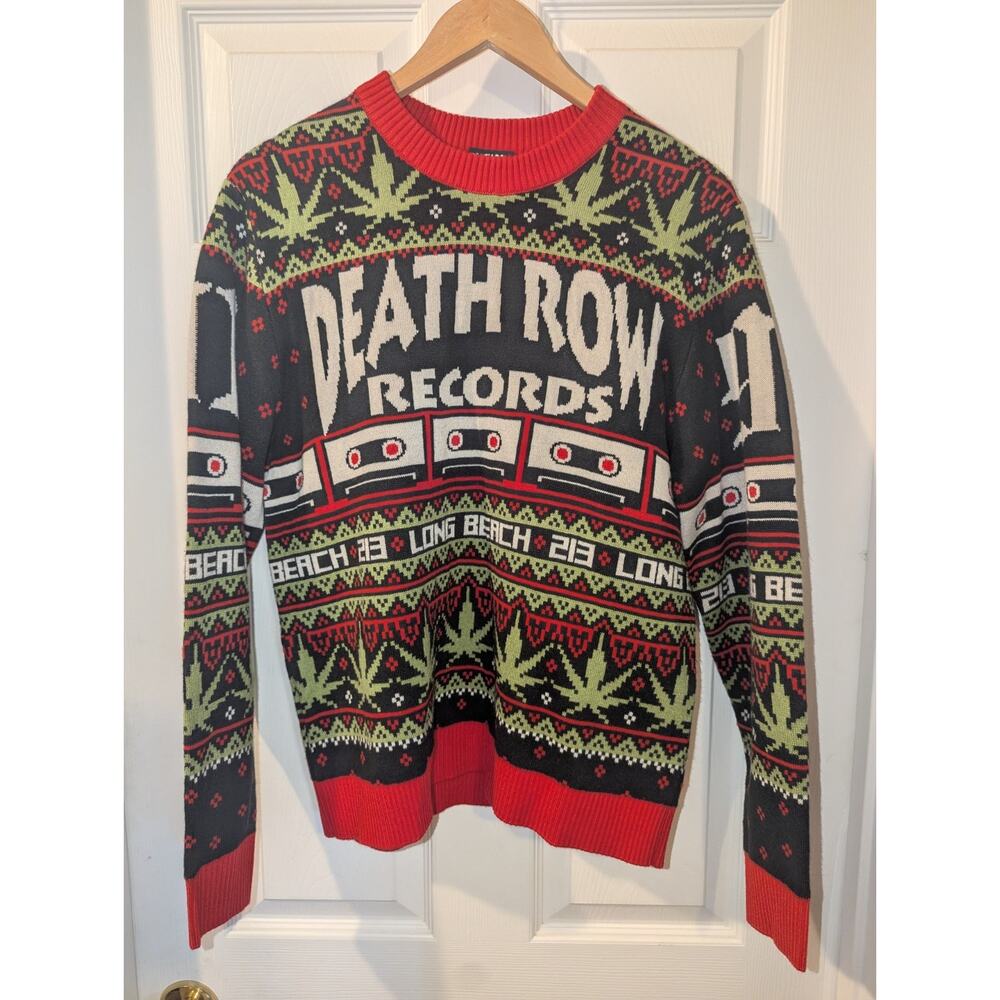 Christmas Sweater Pullover Sweatshirt Men's Size M Medium Death Row Records